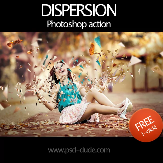 Dispersion photoshop action pour un effet de dispersion